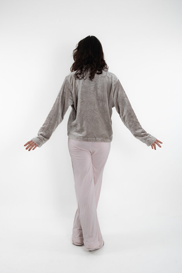 RAŞEL KUMAŞ PELUŞ CEKET - 3