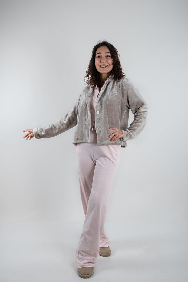 RAŞEL KUMAŞ PELUŞ CEKET - 2