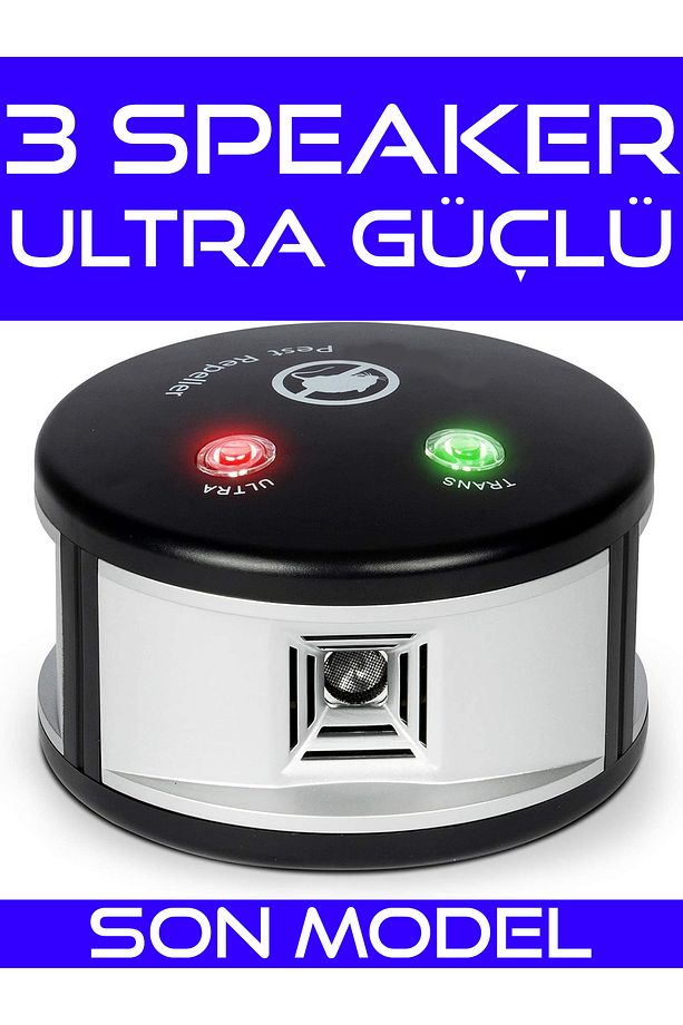 3 Speakerlı Pro Ultrasonik Fare Kovucu Haşere Kovucu 360 Derece Vs361n - 1