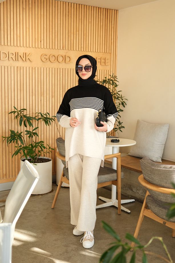 Yumuşak ve Rahat Kumaşlı Lotus Triko Takım - 6