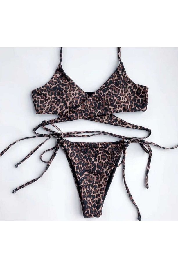 Mimoza leopar desenli bikini takım - 2