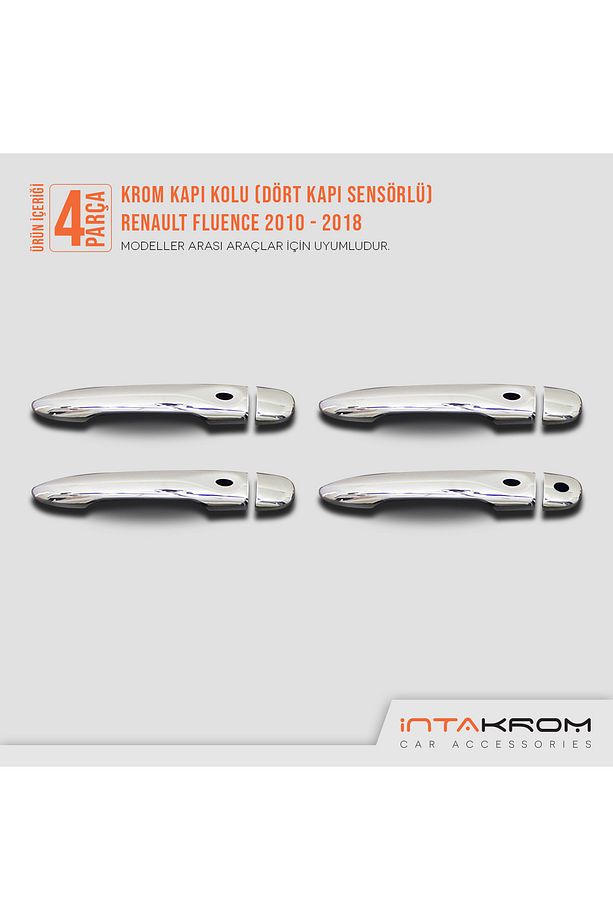 Renault Fluence Krom Kapı Kolu 4 Kapı - 4 Kapı Sensörlü - 5