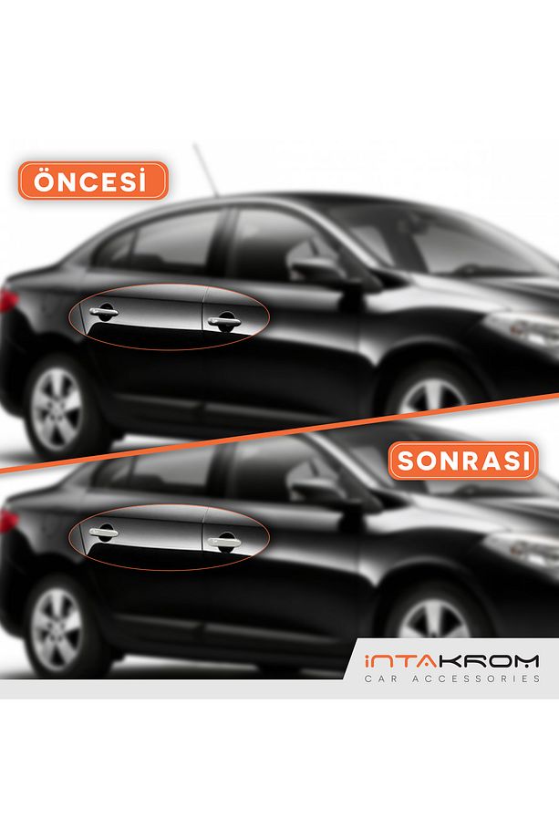 Renault Fluence Krom Kapı Kolu 4 Kapı - 4 Kapı Sensörlü - 3