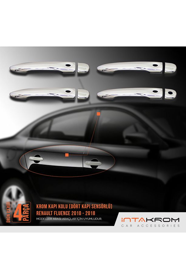Renault Fluence Krom Kapı Kolu 4 Kapı - 4 Kapı Sensörlü - 2