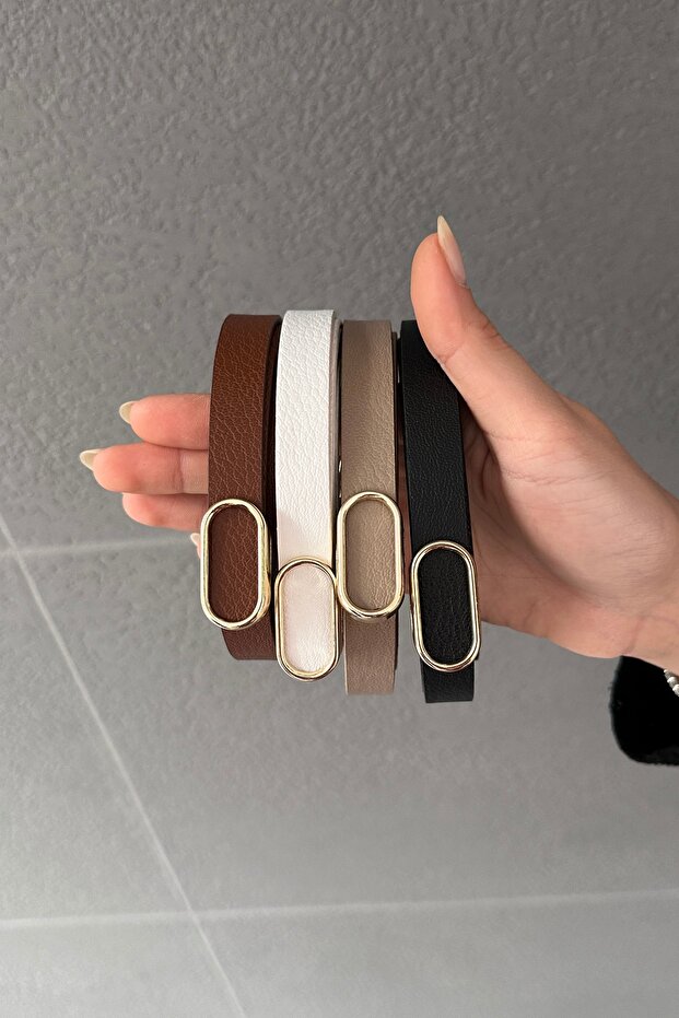 4 db női arany csatos öv deréköv kabát öv ruha öv nadrág öv - 1