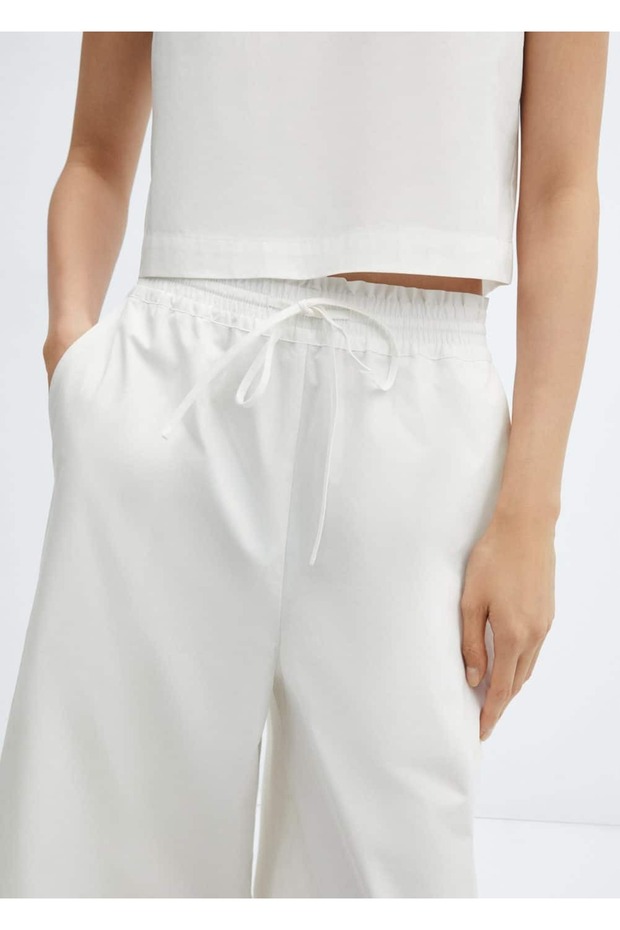 %100 Pamuklu Culotte Pantolon - 6