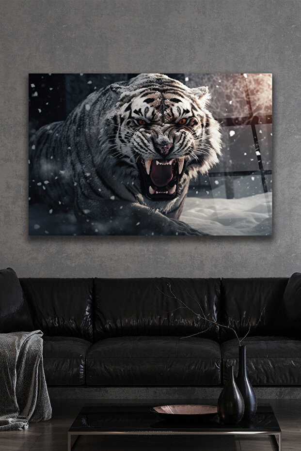 Vahşi Kaplan Cam Tablo 3 - 1