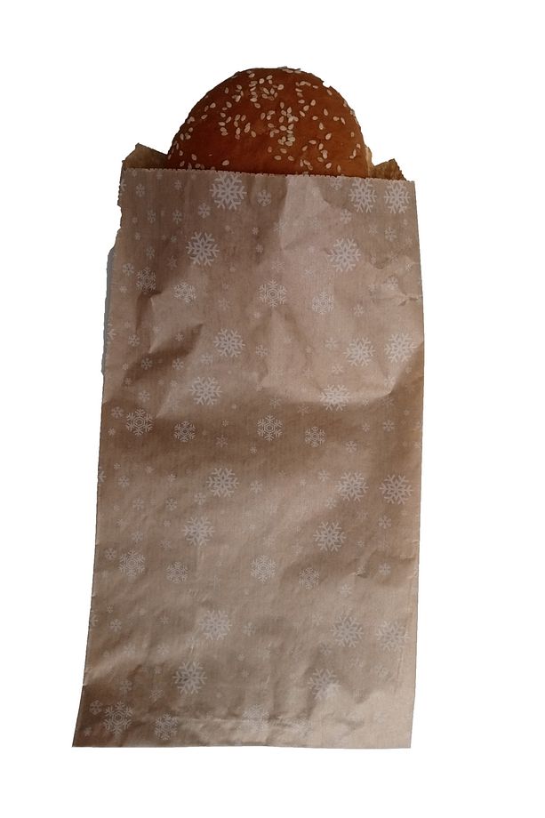 100 Adet Orta Boy Desenli Kahvaltı Poşeti Tost Sandviç Poğaça Simit Kese Kağıdı 17x29 - 1