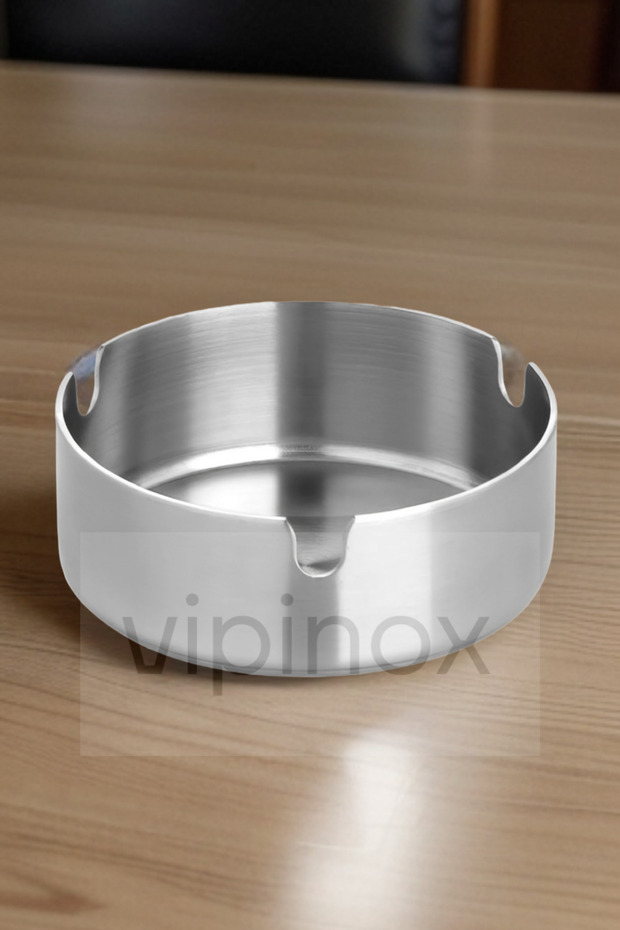 Elit Stainless Steel Ash Tray Chrome Ashtray 8 Cm