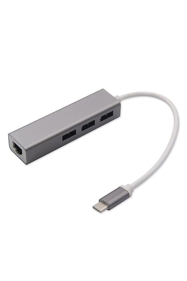 Samsung Huawei Macbook Type C To Ethernet 3 Usb Çoklayıcı Çevirici Dönüştürücü Adaptör - 4