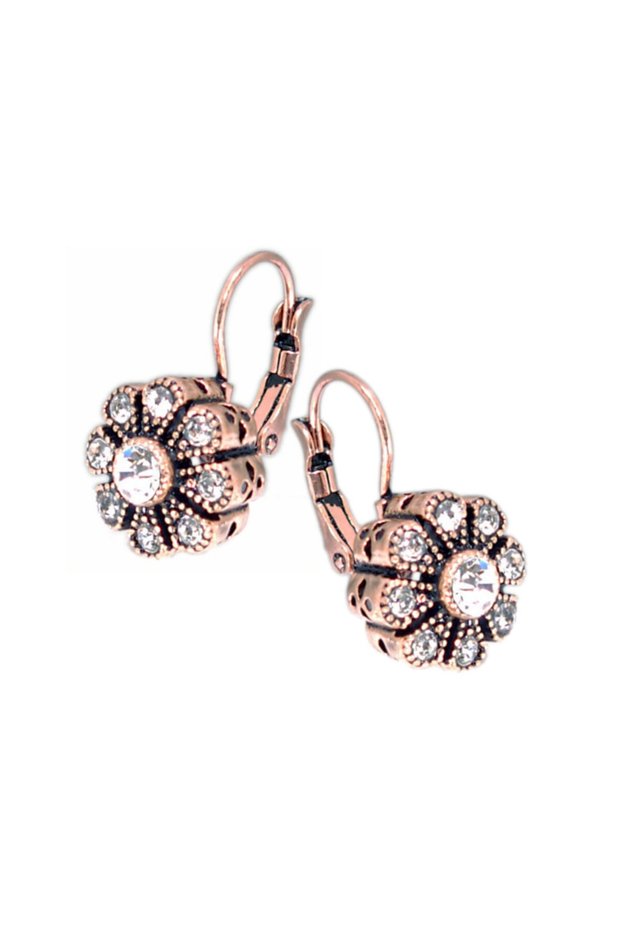 Valentine's Day Gift Stone Diamond Mounted Earrings