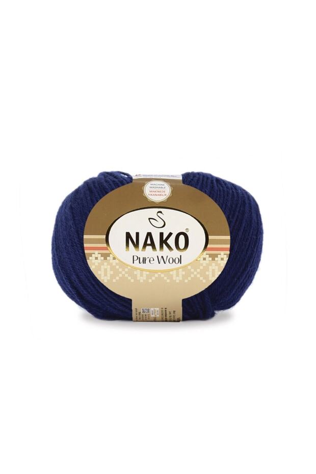 Lacivert Pure Wool Örgü İpi 2418 100gr - 1