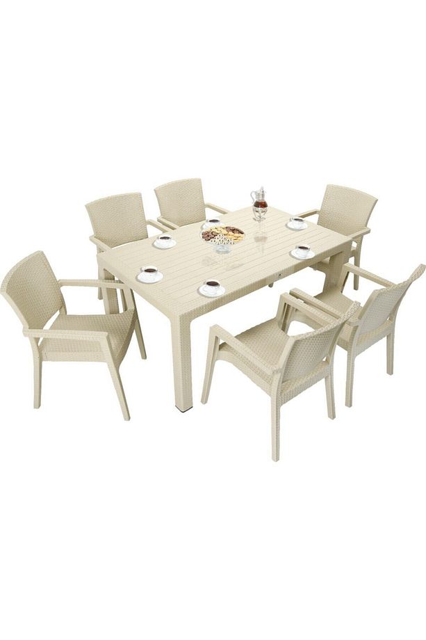 Elit Rattan 90x150 Zeus Koltuk Masa Takımı Çölbeji - 1