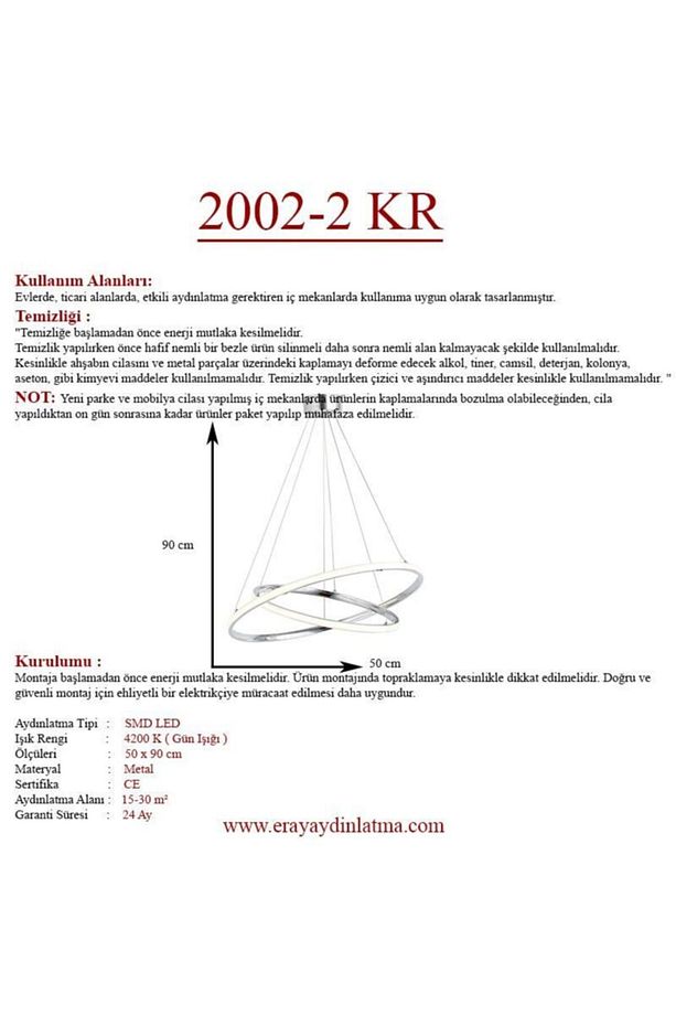 2002-2 Krom Led Avize - 4