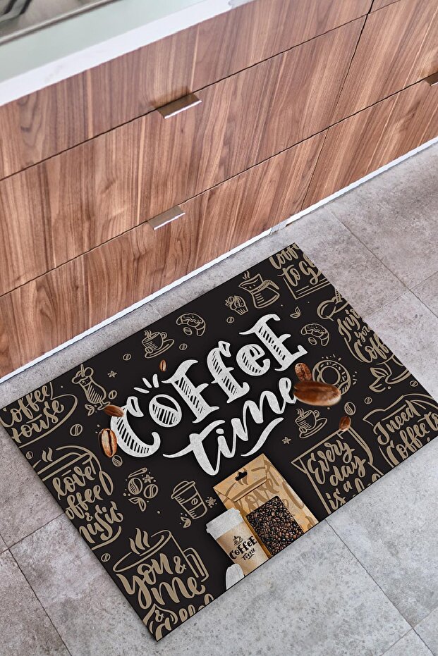 Coffee Time Indoor and Outdoor Decorative Multi-Purpose Door Mat