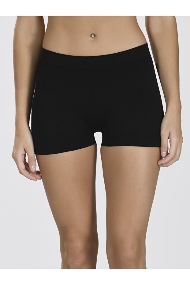 Women's Black Tactel Seamless Mini Shorts Boxer New Season