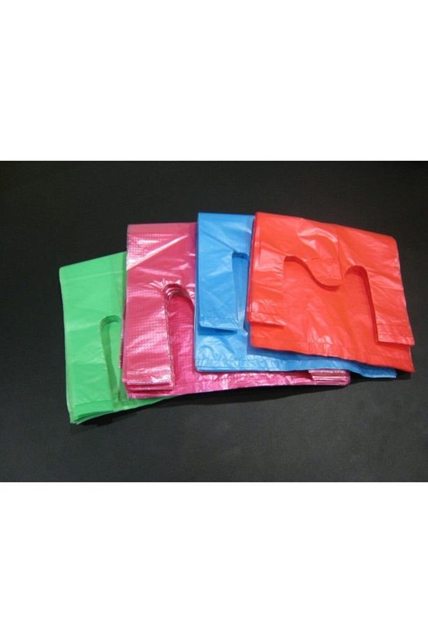 Renkli Atlet Poşet Tekel Çöp Poşeti Küçük Boy 26x45 Cm 5 Kg - 1