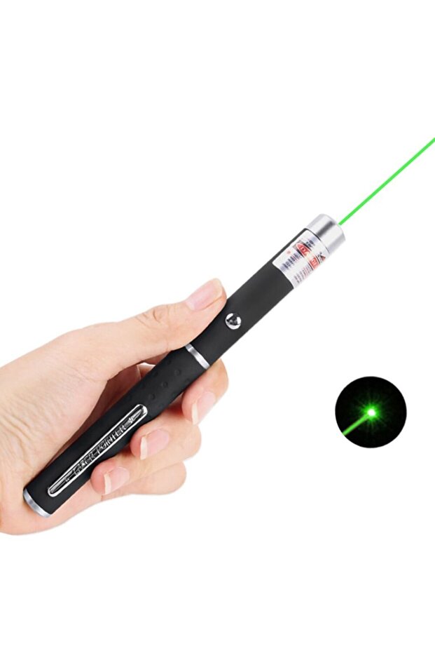 Beklemek Yok Aynı Gün Kargo- Tek Kafalı Kutusuz Yeşil Lazer 200 Mw Gücünde Lazer Pointer - 3