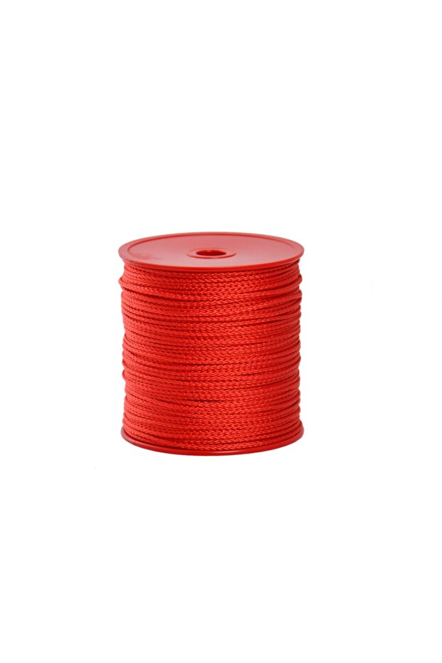 حبل بوليستر متعدد الأغراض 1.5 مم - أحمر - 200 م- الأسطوانة - 1
