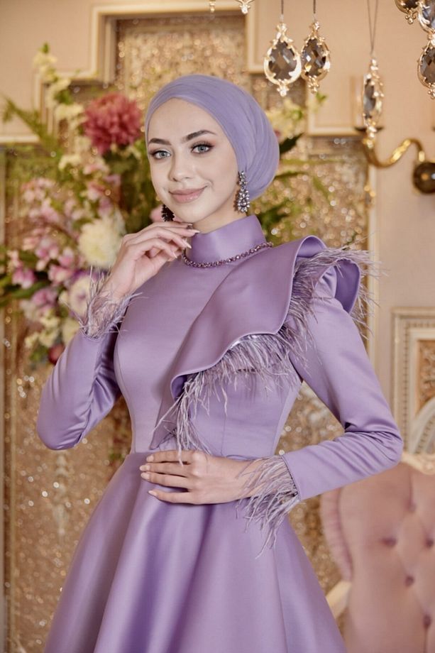 Sevgi Lila Abiye Elbise - 2