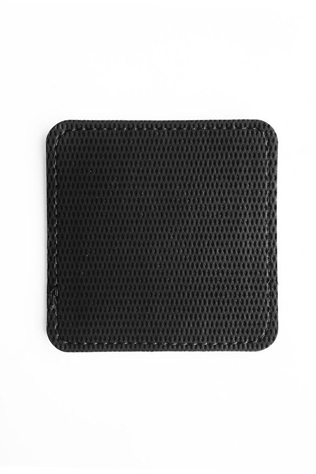 Square Coaster Leather Black Coaster (1 Piece)