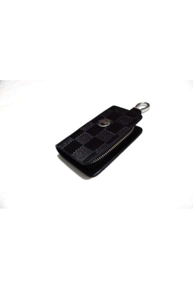 Nissan Zippered Leather Patterned Keychain Remote Control Case
