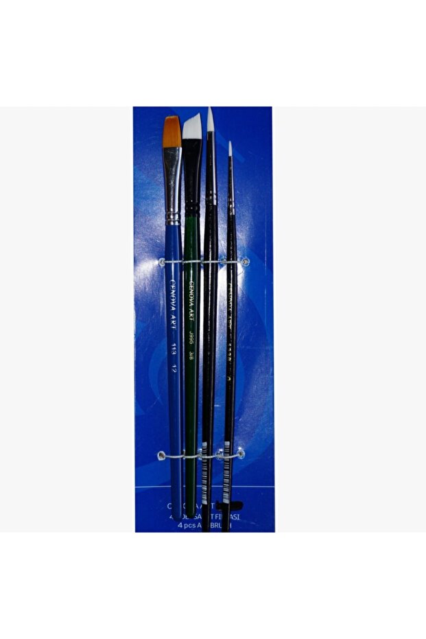 Economical 4-Piece Brush Set for Acrylic and Oil Paint
