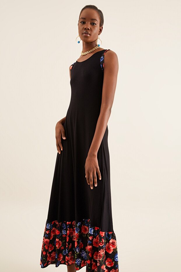 Rochie maxi neagră de damă - 2
