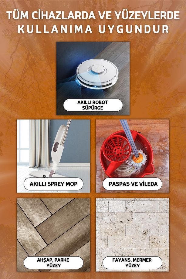 Sandal Ağacı Kokulu Akıllı Robot Süpürge Deterjanı, Sprey Mop Deterjanı, Yüzey Temizleyici 550ml - 3