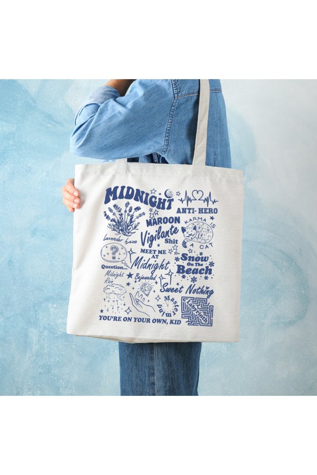 Taylor Swift Midnights Maroon Anti Hero Tote Bag Cloth Bag