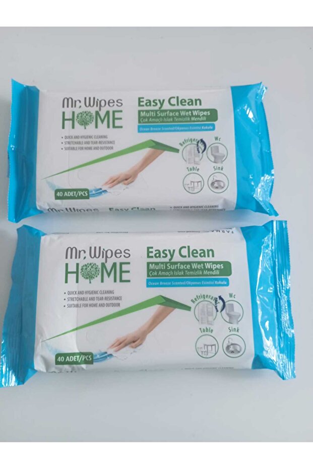 Mr.wipes Easy Clean Cleaning Wipes Ocean Scented Pack of 2