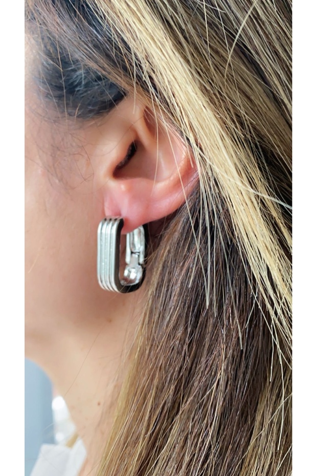 Rectangular Design Earrings - 1