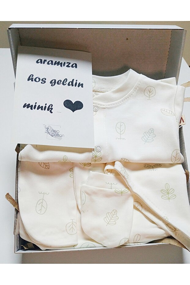 Newborn baby gift set 100% cotton bottom top 5 piece suit set