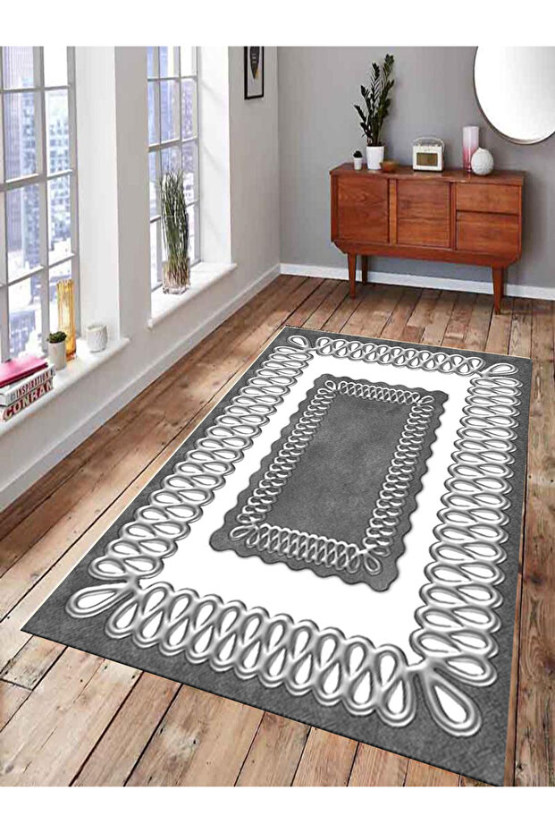Carpet Modern Living Room Kitchen Rug Digital Printing Machine Washable Decorative Luxury Woven Base Carpet - 1