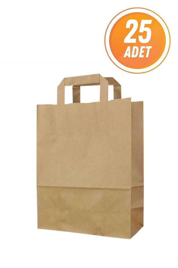 Karton Çanta Kağıt Poşet 22x10x27cm 25 Adet - 1