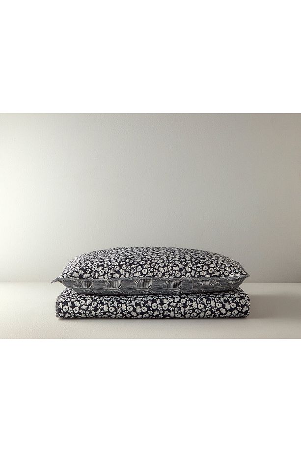 Flowery Modern Çok Amaçlı Tek Kişilik Yatak Örtüsü Takımı Siyah - 5
