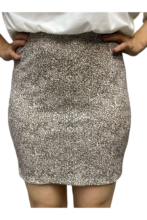 Baskılı Kısa Etek - 3
