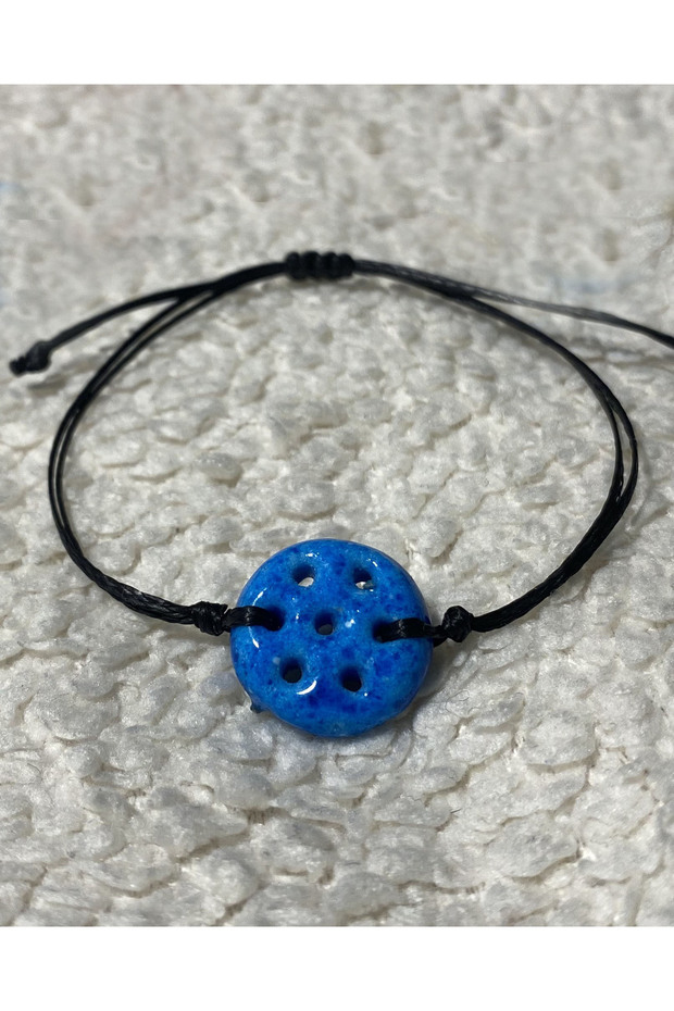 Seven Holes Syriac Charm Bracelet, Black String Evil Eye Beaded Bracelet