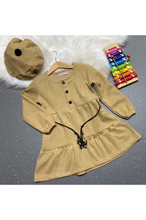 FLEECE FABRIC GIRL'S HAT DRESS