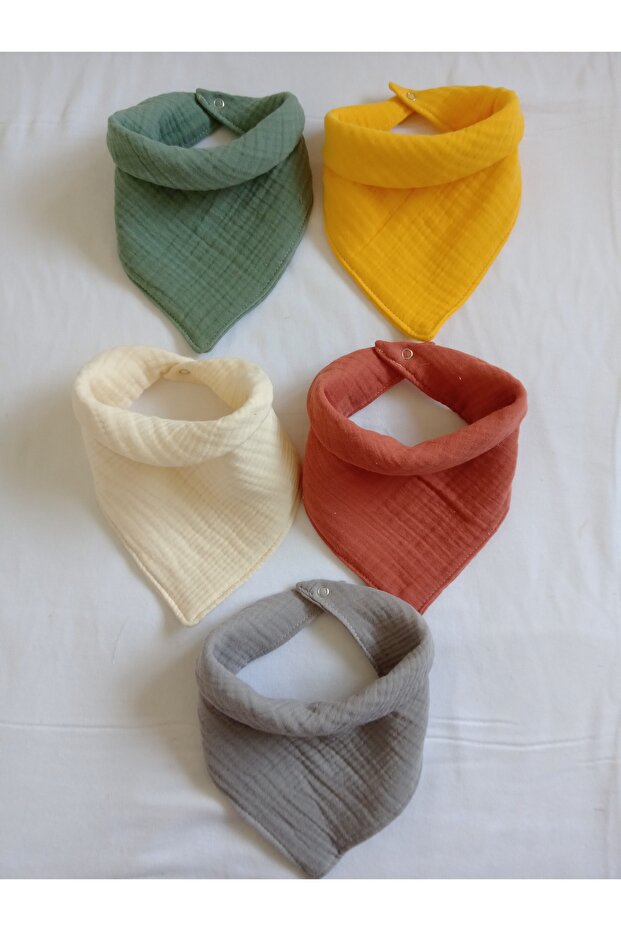 4 Layers Muslin TRIANGLE APRON NECK