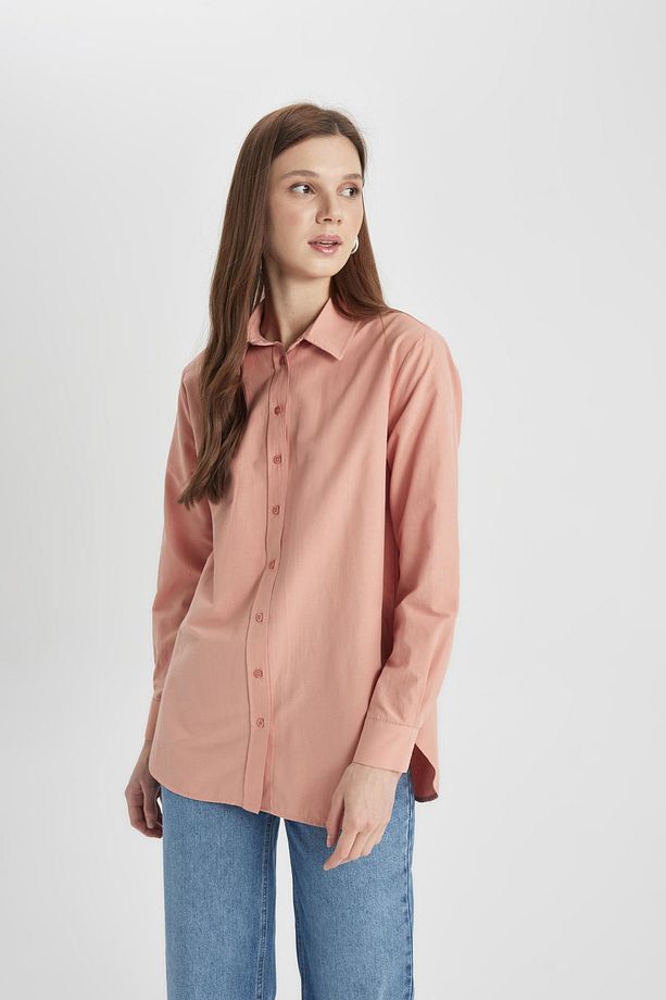 Relax Fit Poplin Uzun Kollu Gömlek Tunik B8314ax24sp - 3