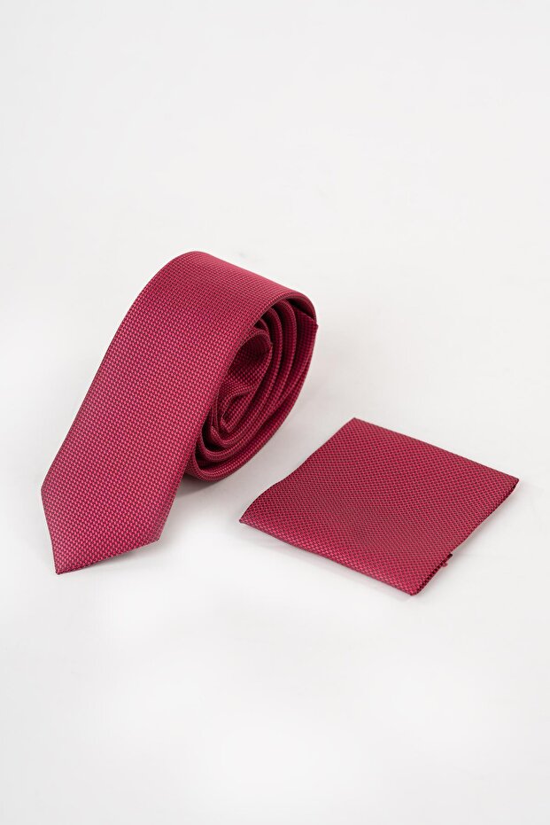 Apartro Textured Slim Plain Men's Tie
