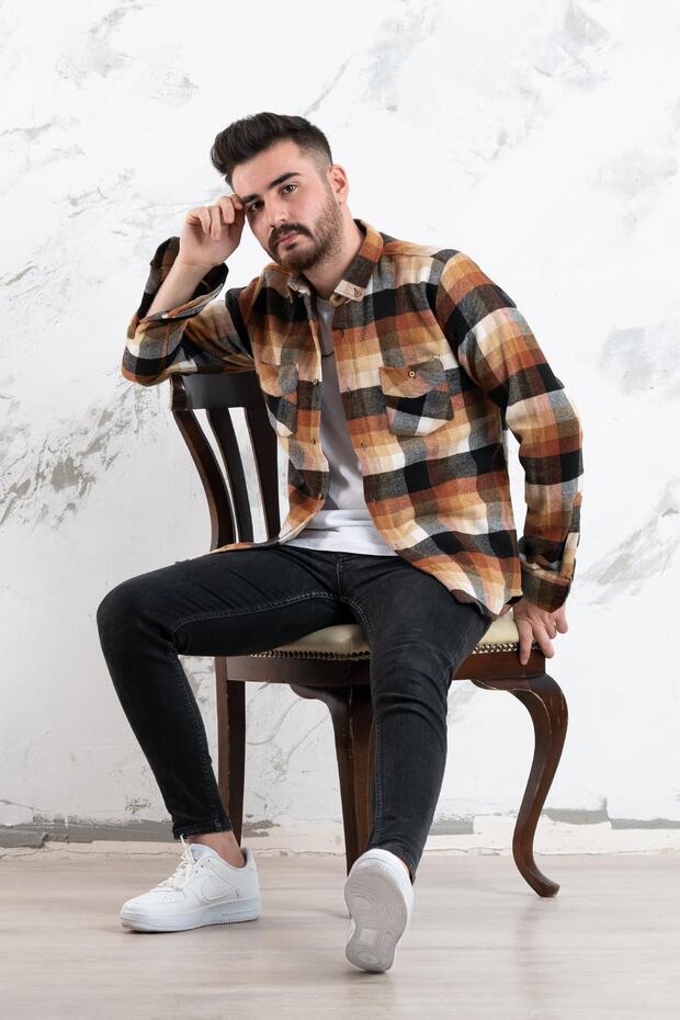 Slimfit Çift Cep Oduncu Gömlek - 1