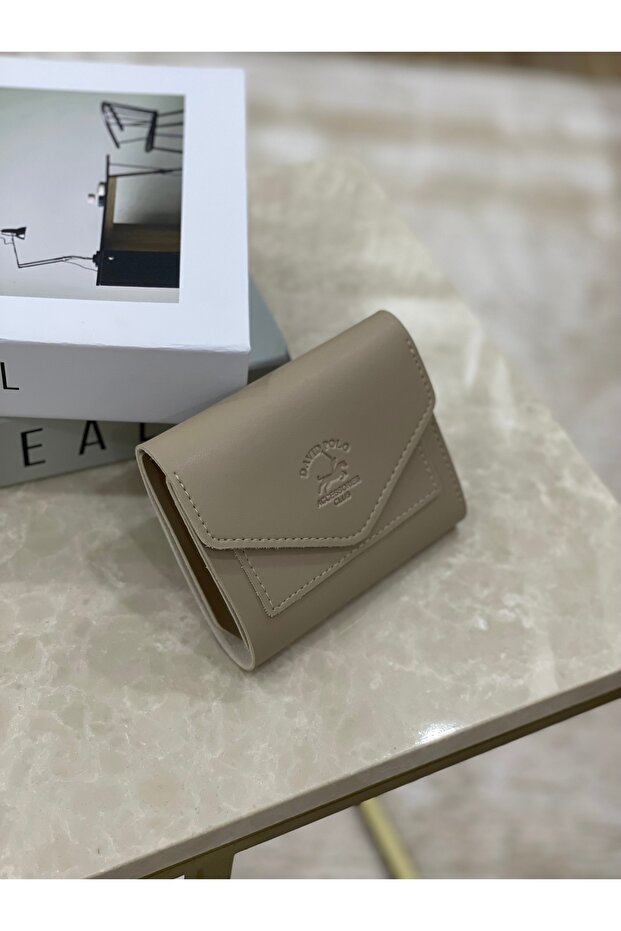 Women's Covered Snap Locked Logo Card Holder Compartment Wallet 13x10cm