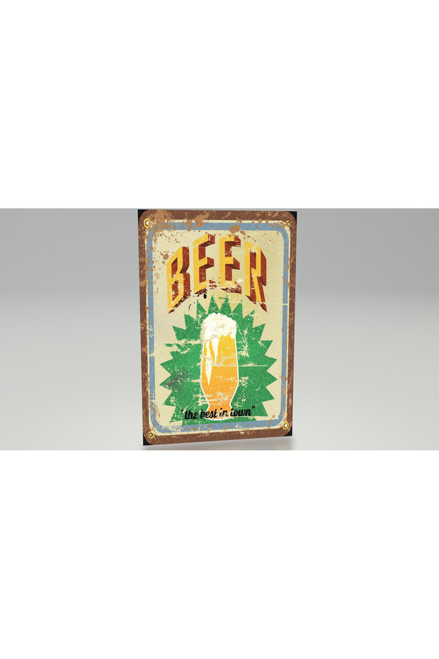 Distressed Nostalgic Style Goblet Bar Cafe Decor Retro Wooden Poster