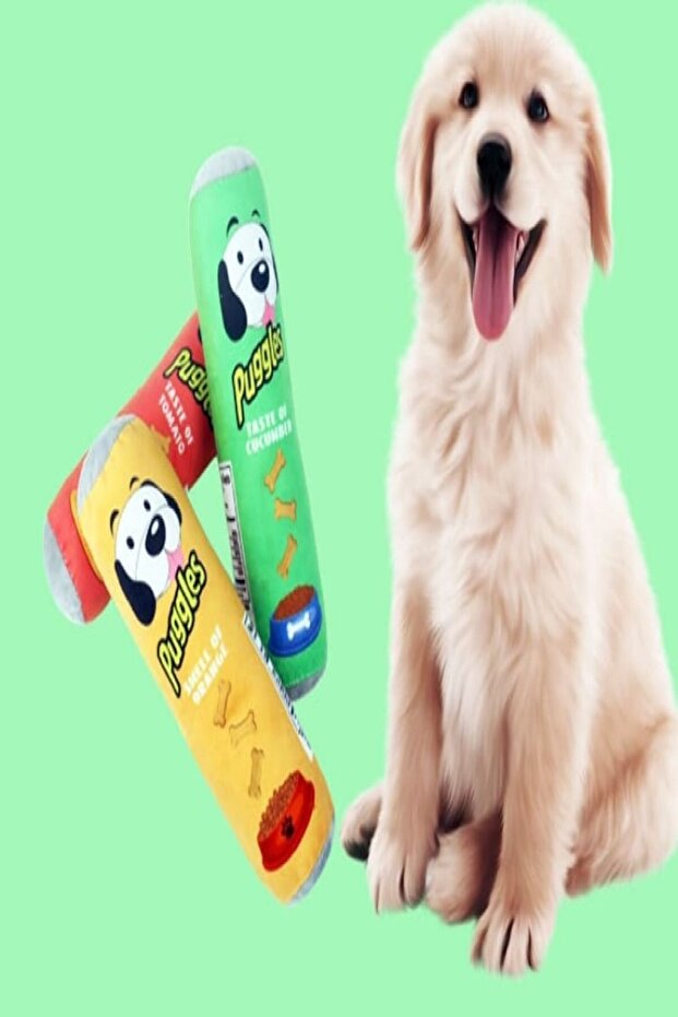 Puggles Durable Sound Dog Toy Orangge 1 Piece