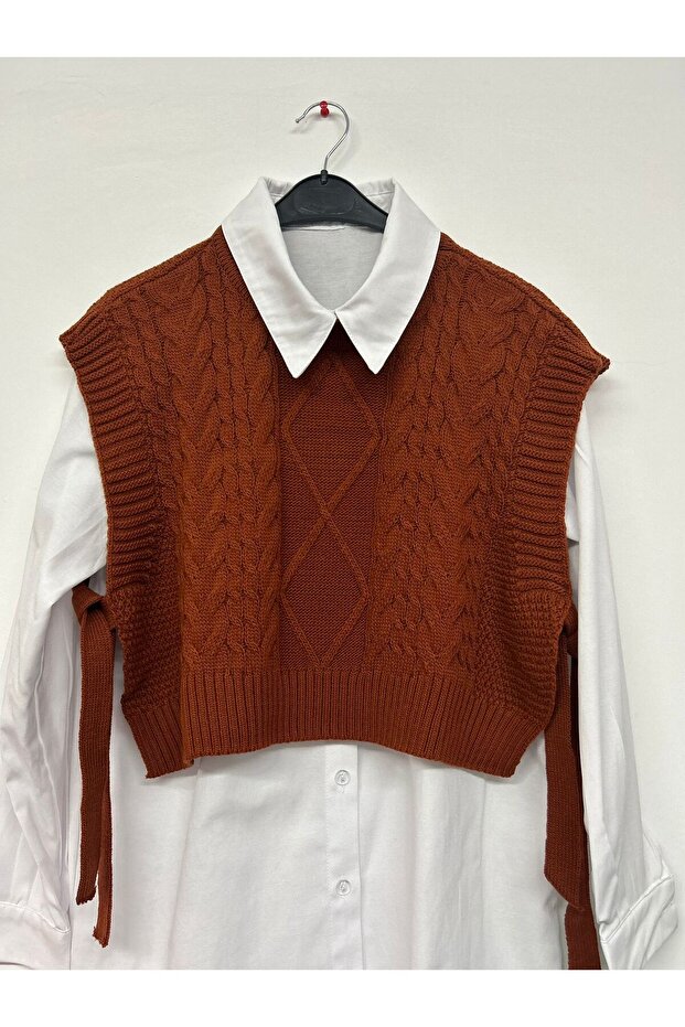 Side Tie Knitted Sweater - 1