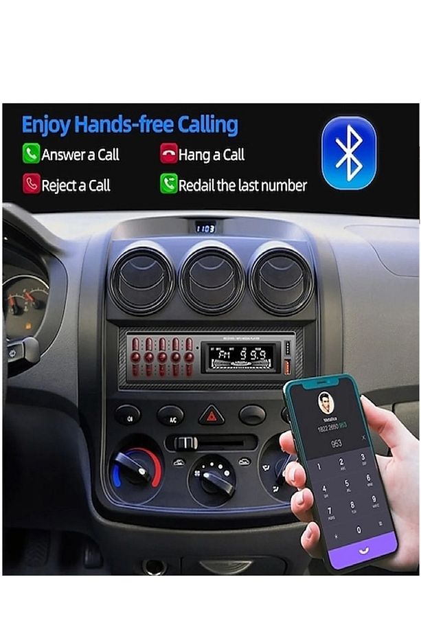 Çift Usb Girişli Bluetooth Oto Teyp Araba Teybi Radyo Sd Aux Amfi Çıkışlı Kumandalı 4x60 watt - 4