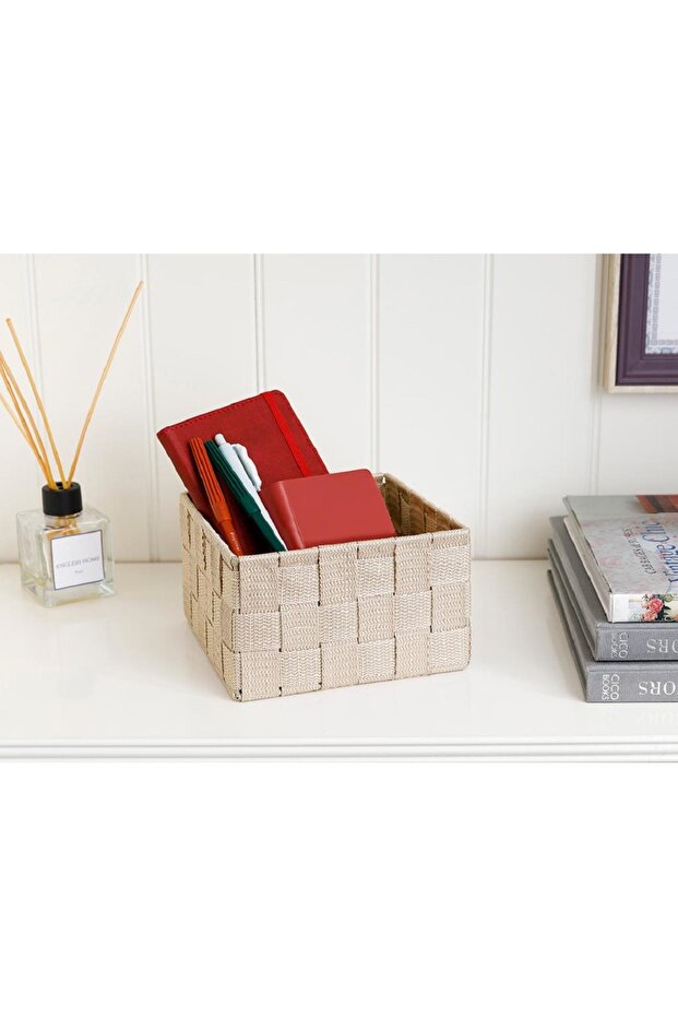 Shine Basket Beige 14 X 14 X 7.5