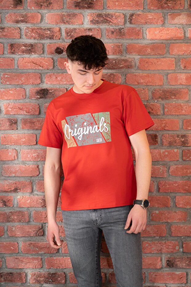Jeans Patterned Slimfit Cotton Men's T-shirt
